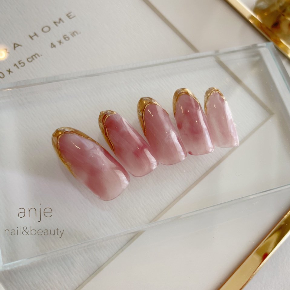 冬 オールシーズン ハンド フレンチ ミラー Anje Aiのネイルデザイン No ネイルブック