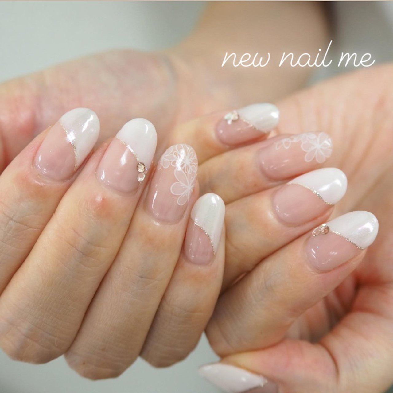 オールシーズン オフィス ブライダル パーティー ハンド New Nail Me こばしももこのネイルデザイン No ネイルブック