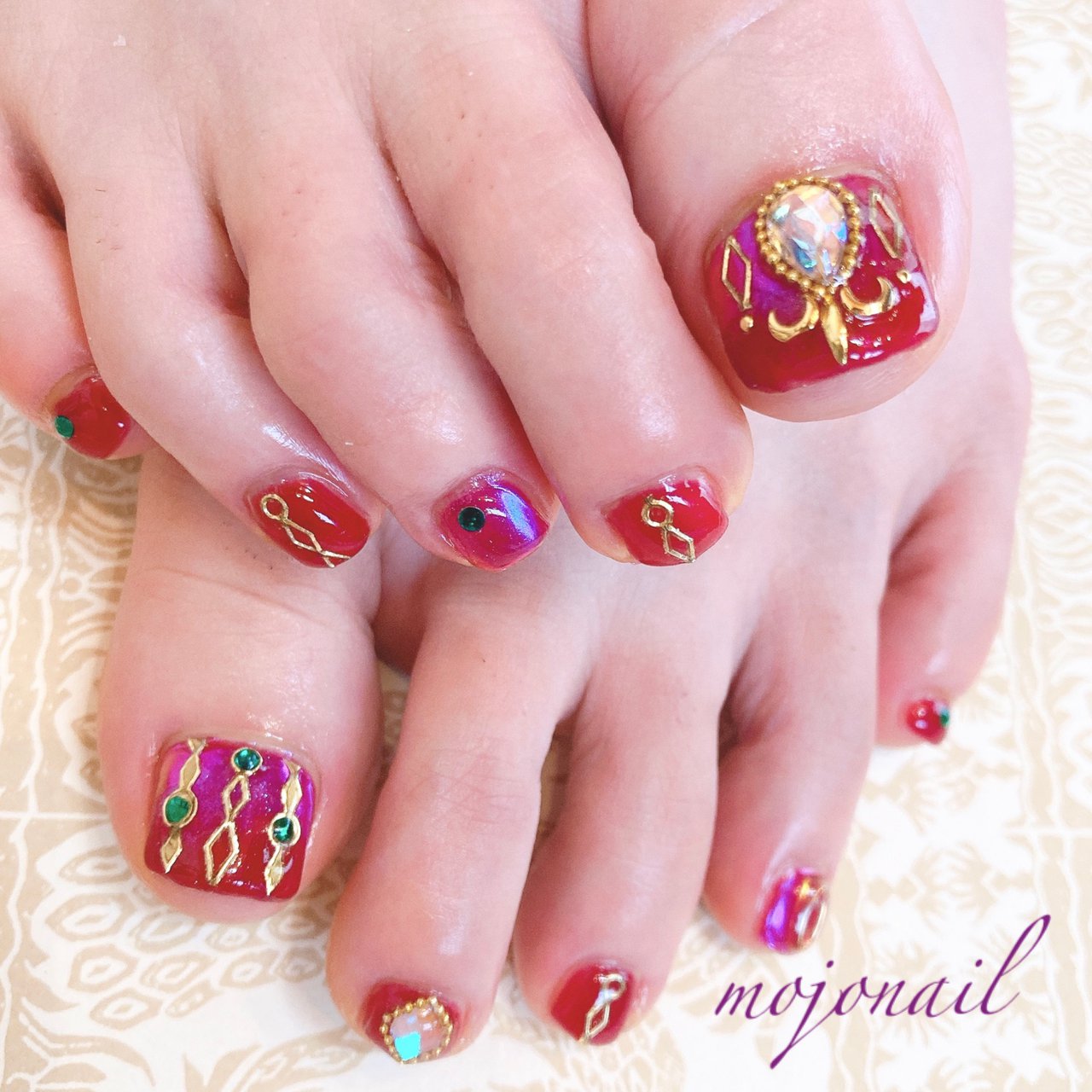 オールシーズン 旅行 リゾート フット グラデーション Mojonailのネイルデザイン No ネイルブック