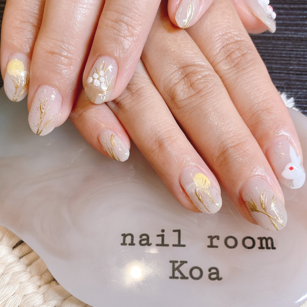 秋 浴衣 女子会 ハンド ジェルネイル Nailroom Koa はざまみなみのネイルデザイン No ネイルブック