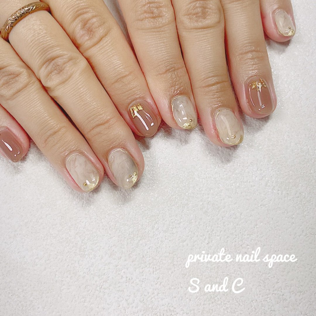 秋 冬 オフィス ハンド ワンカラー Private Nail Space S And Cのネイルデザイン No ネイルブック