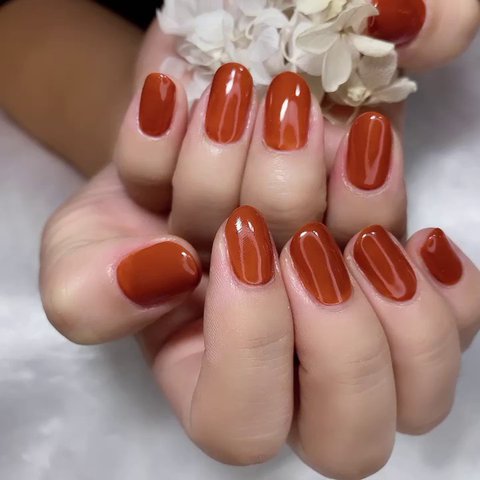 オレンジ ブラウン Nailandbeautyアンドネイルアンドビューティーのネイルデザイン No ネイルブック