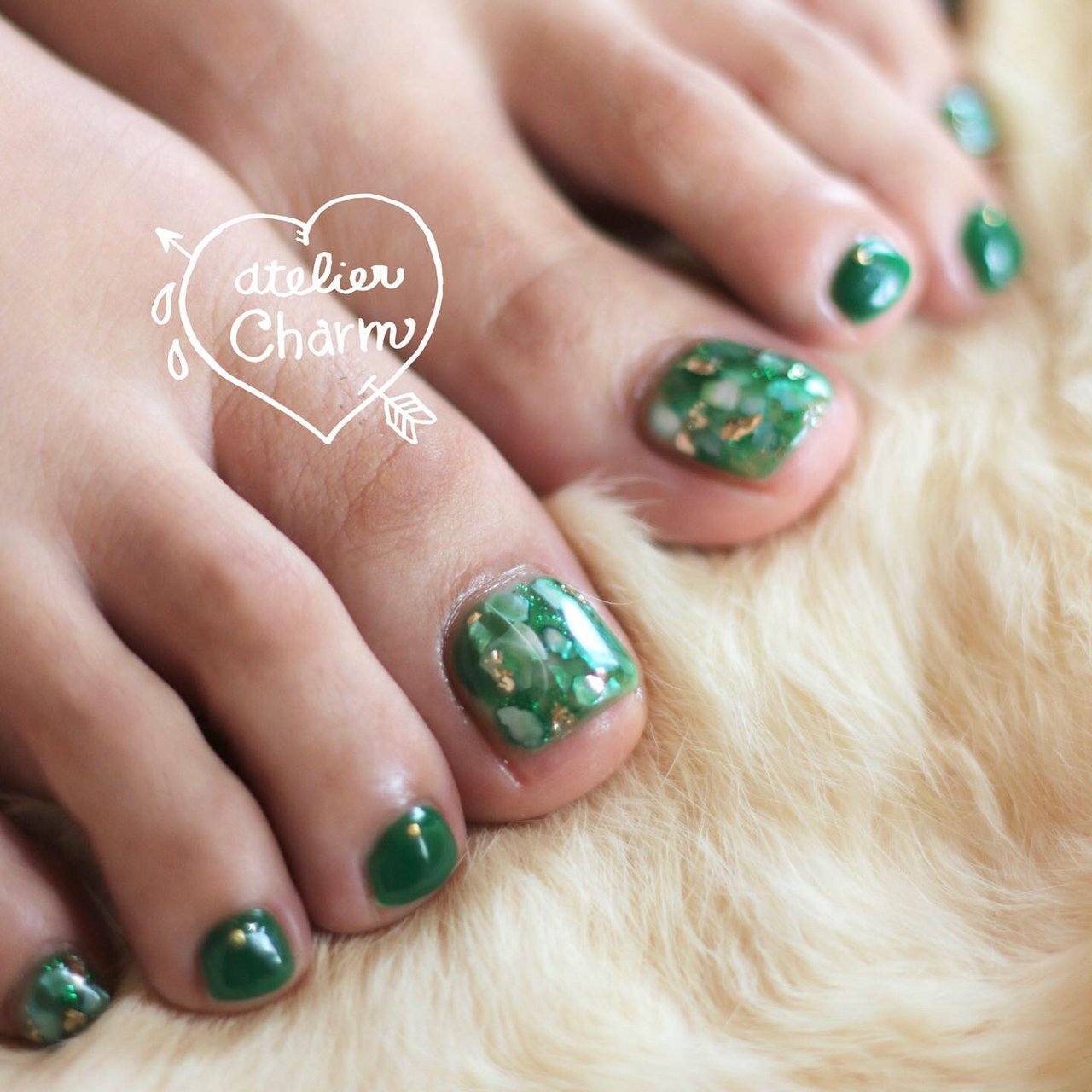 秋 ハロウィン パーティー フット ホログラム アトリエチャーム Momoのネイルデザイン No ネイルブック