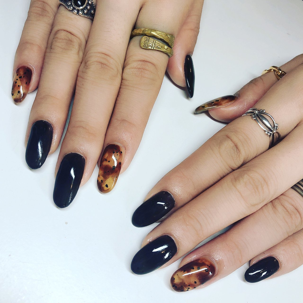 秋 冬 ハンド ニュアンス べっ甲 Marieのネイルデザイン No ネイルブック