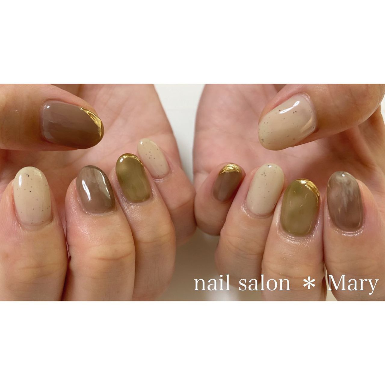 秋 冬 ハンド タイダイ ニュアンス Maryのネイルデザイン No ネイルブック