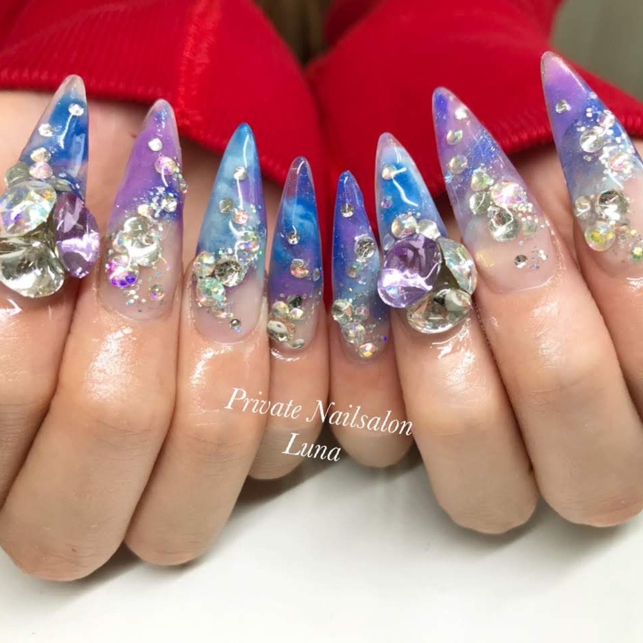 夏 オールシーズン デート 女子会 ハンド Private Nailsalon Lunaのネイルデザイン No ネイルブック