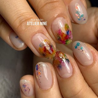 アルコールインクアートのネイルデザイン ネイルブック