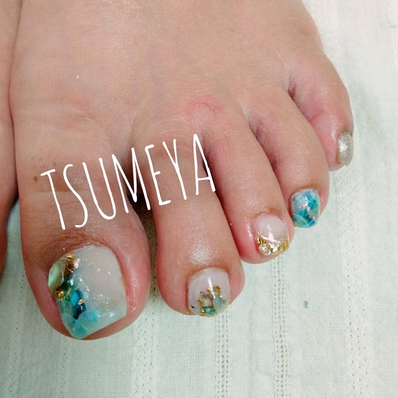 夏 秋 オールシーズン リゾート フット Tsumeyaのネイルデザイン No ネイルブック