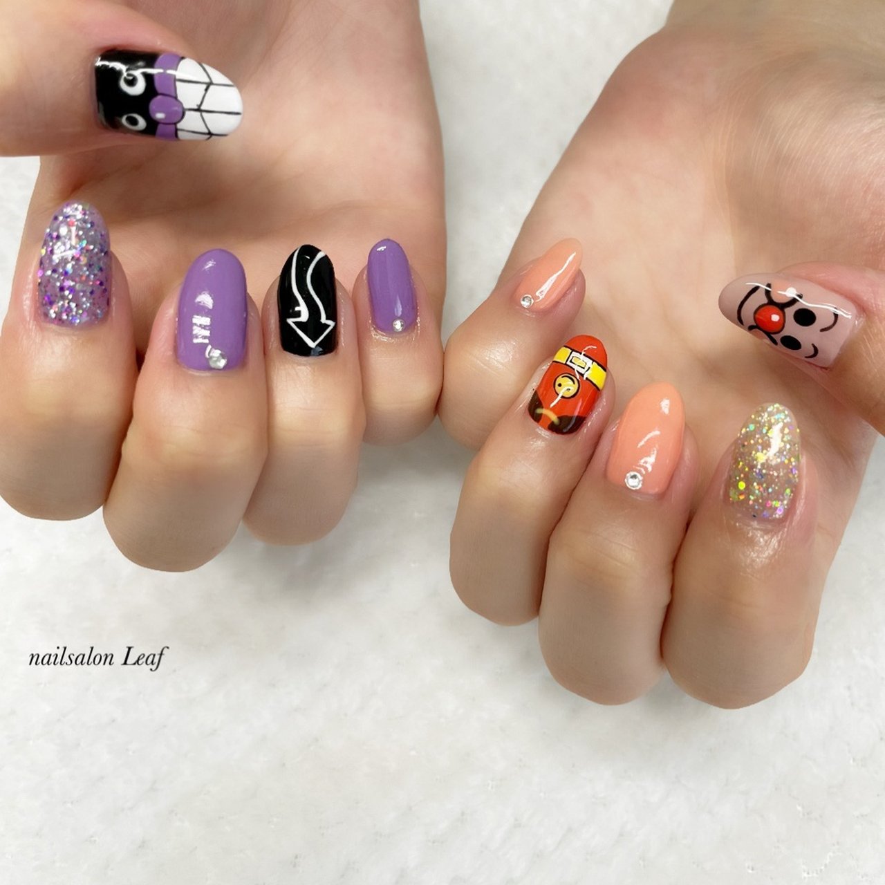 オールシーズン ライブ ハロウィン パーティー ハンド Nailsalon Leaf のネイルデザイン No ネイルブック