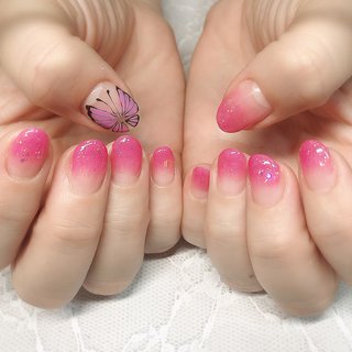 ピンクラメネイルのネイルデザイン ネイルブック