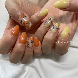 おすすめ順｜#みかんネイルのネイルデザイン(3ページ目)｜ネイルブック