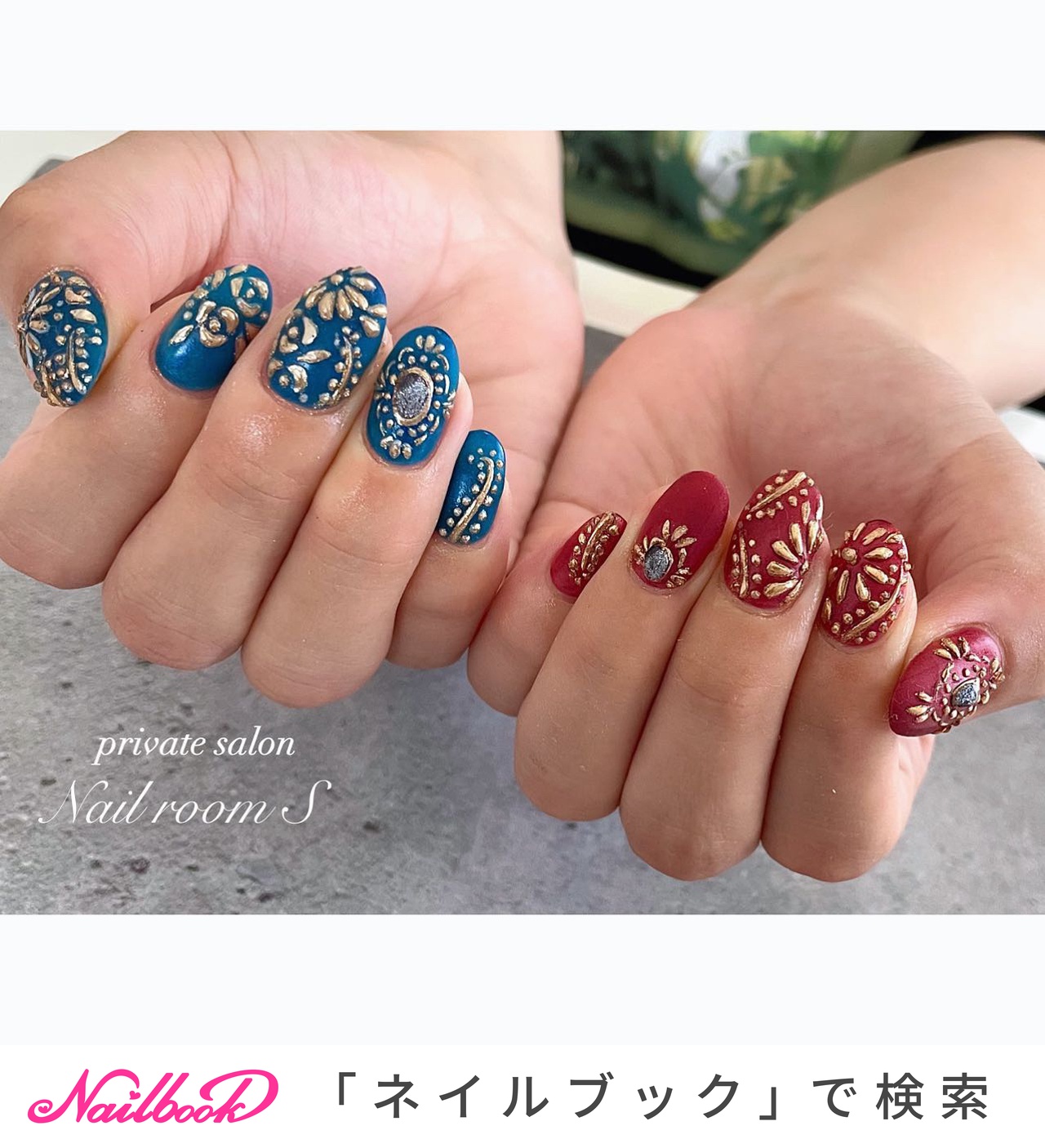 22年 新着順 ボヘミアン ヘナタトゥーネイルのネイルデザイン ネイルブック