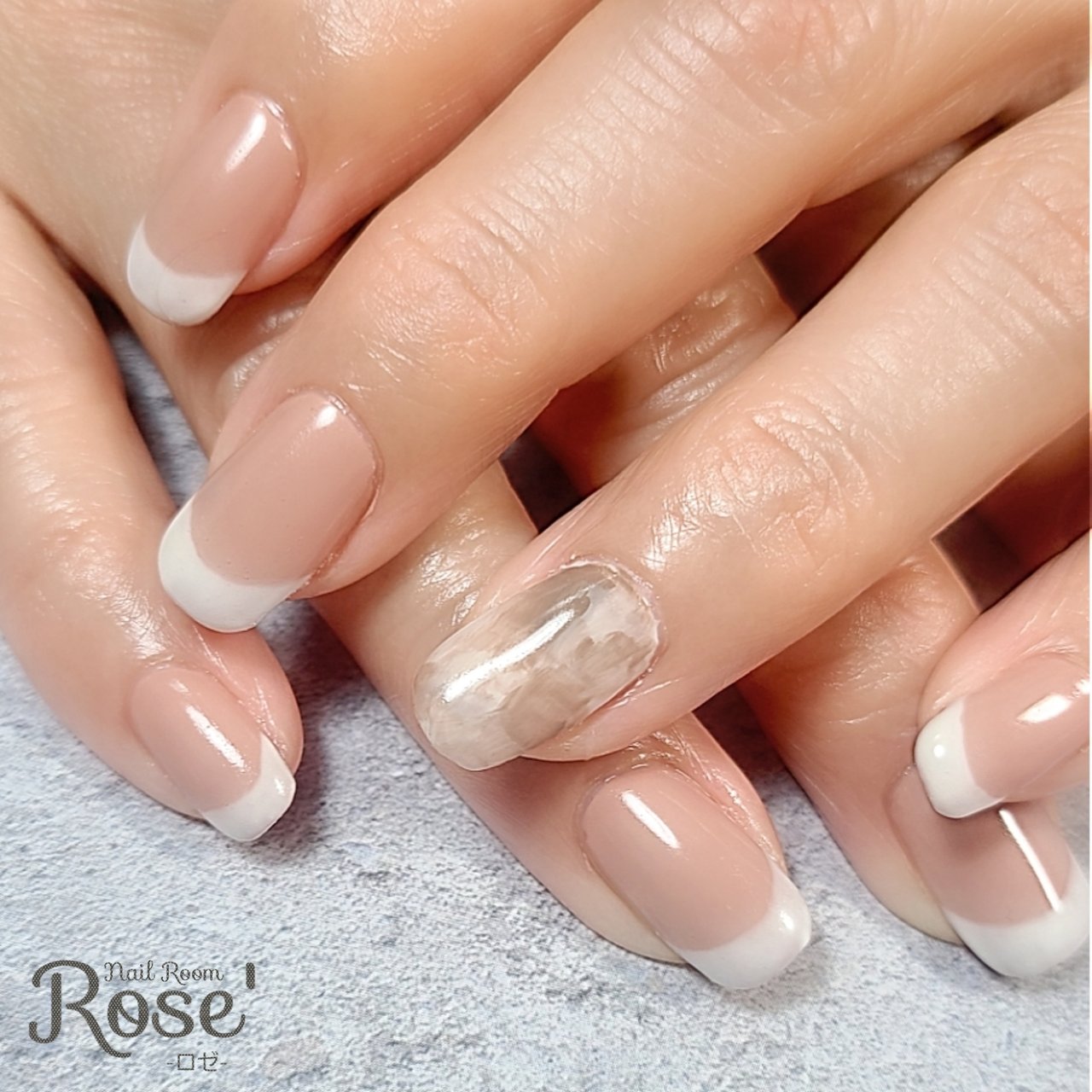 秋 オフィス ハンド シンプル フレンチ 三軒茶屋 Rose のネイルデザイン No ネイルブック