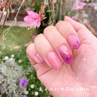 オータムピンクネイルのネイルデザイン ネイルブック