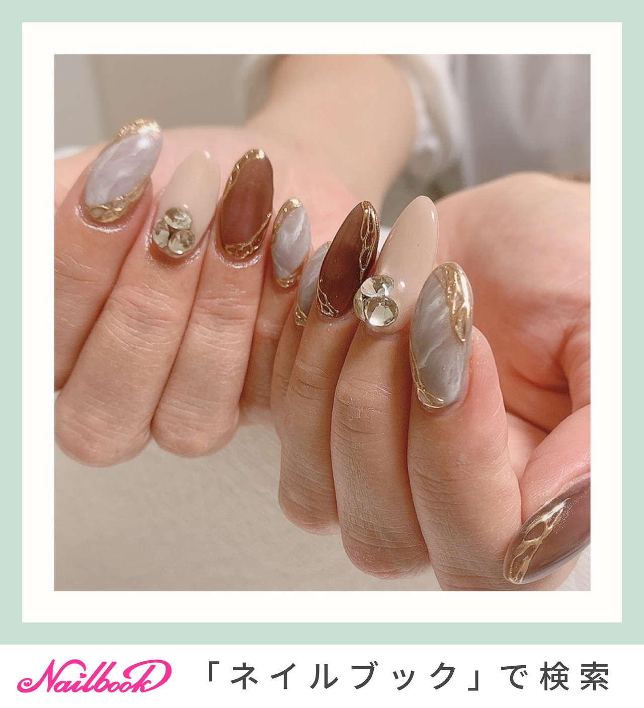 冬 ロングのネイルデザイン ネイルブック