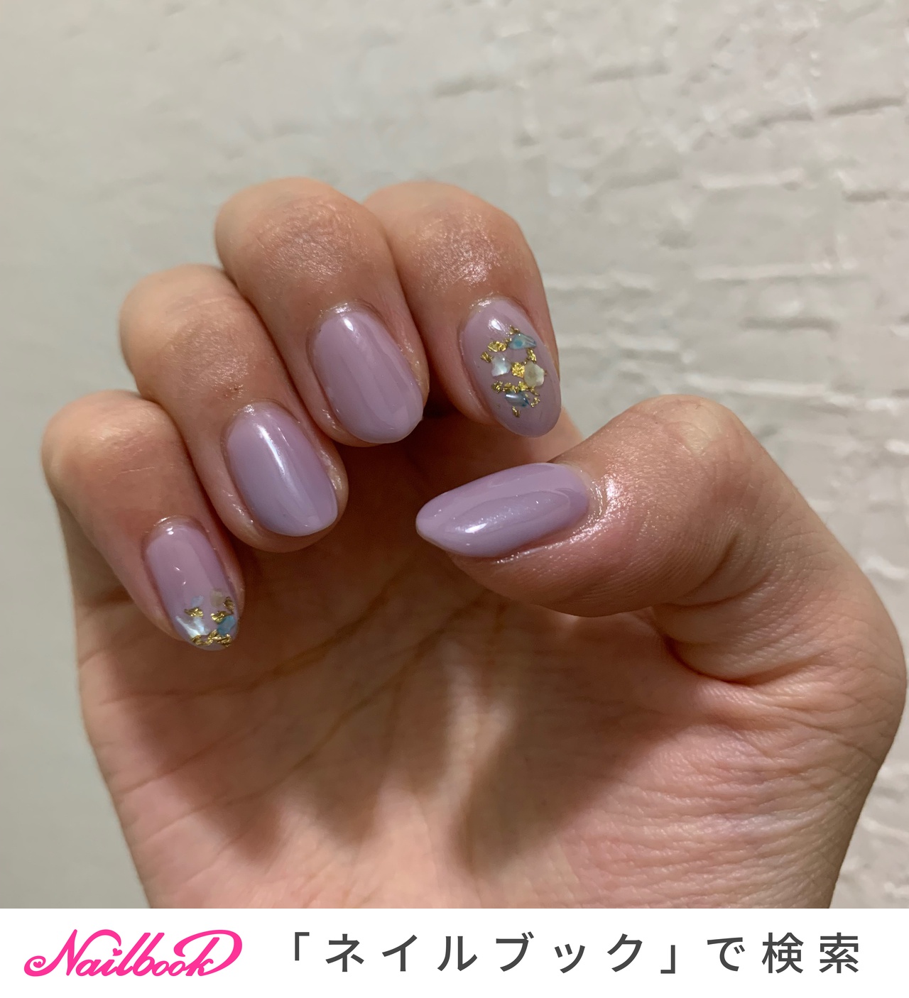 21年 新着順 オフィス セルフネイル ラベンダーのネイルデザイン ネイルブック