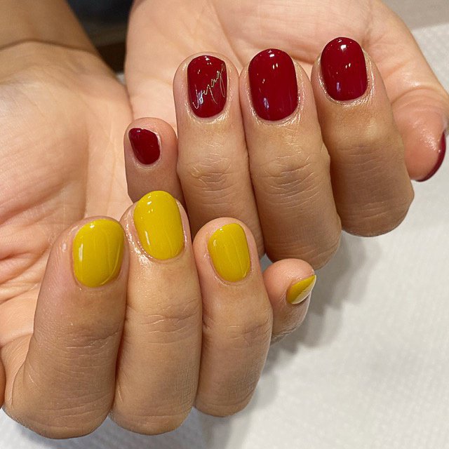 秋 冬 ハンド シンプル ワンカラー Mami M53のネイルデザイン No ネイルブック