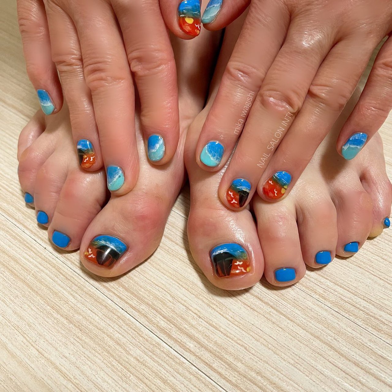 夏 旅行 海 リゾート グラデーション Nailsalon Inti 岩岸美華 のネイルデザイン No ネイルブック