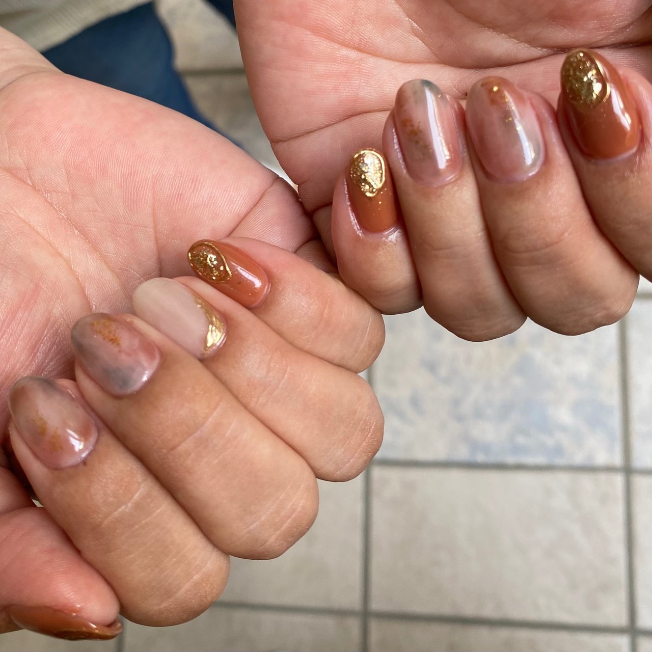 オールシーズン ハンド シンプル ビジュー タイダイ Ms Mamikoのネイルデザイン No ネイルブック