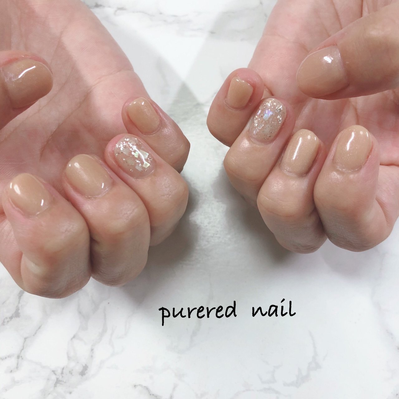 秋 オフィス ハンド シンプル ショート Purered Nailのネイルデザイン No ネイルブック