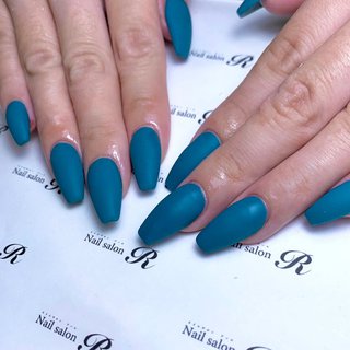 青緑ネイルのネイルデザイン ネイルブック