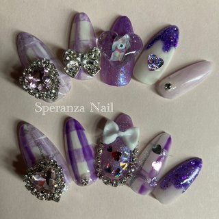 ネイルチップ 量産型 推し活 現場 紫 コンサート ライブ #99 2025年