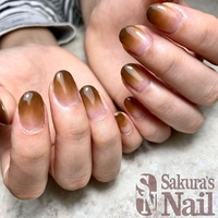 スペシャルデザイン　グラデーションブラウンミンク　ショートジレ 200