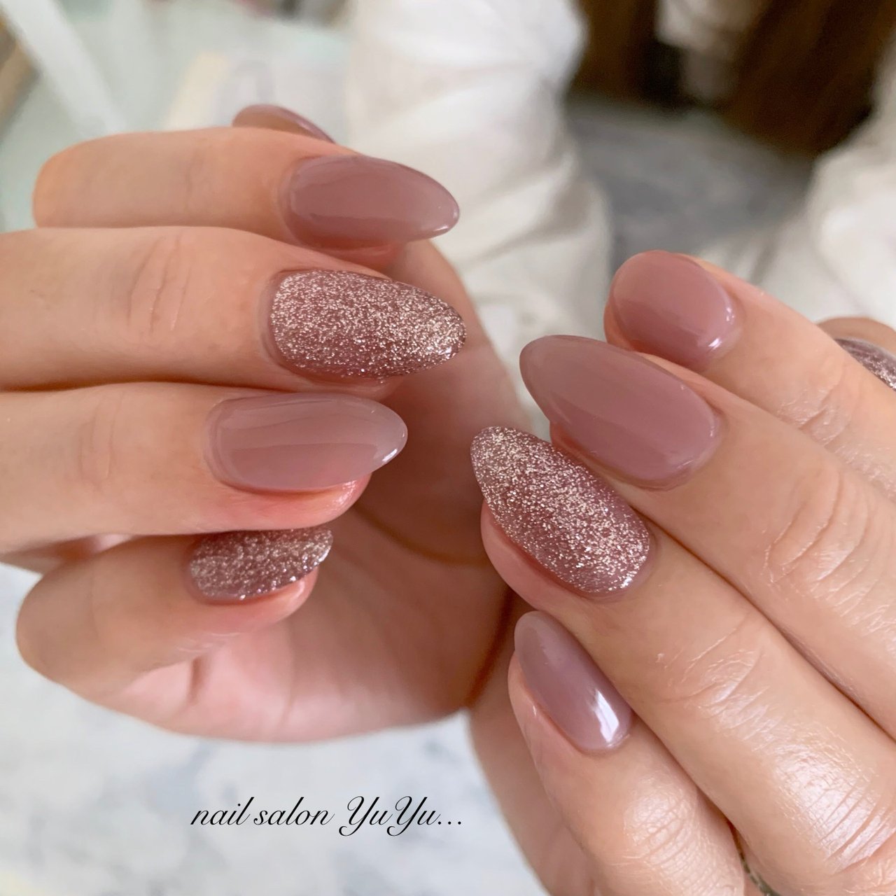 秋 冬 オフィス ハンド シンプル Nail Salon Yuyuのネイルデザイン No ネイルブック