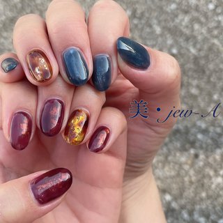 シアーブルーのネイルデザイン ネイルブック