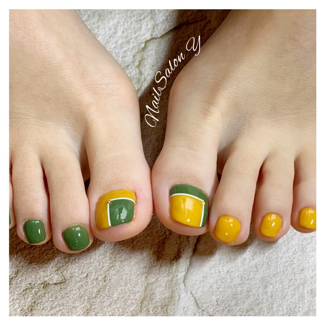 秋 ハロウィン フット 変形フレンチ ワンカラー Nailsalon Yのネイルデザイン No ネイルブック