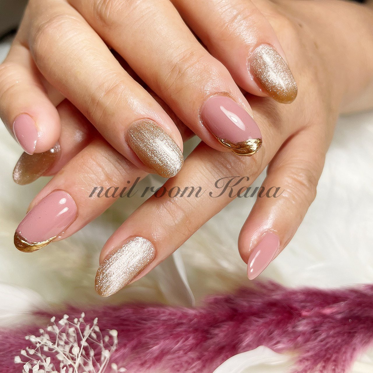 秋 ハンド ワンカラー マグネット ミラー Nail Room Kanaのネイルデザイン No ネイルブック