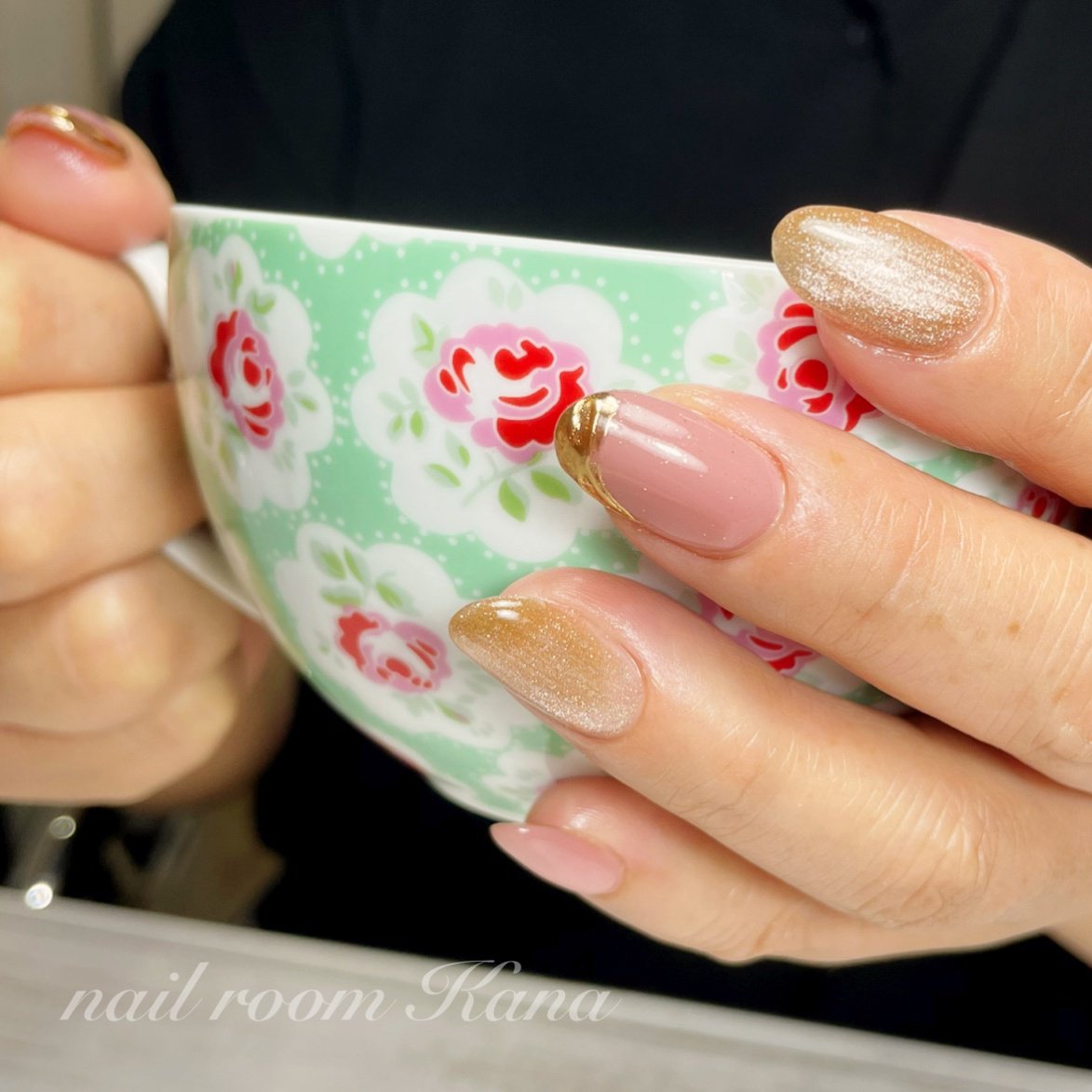 秋 ハンド ワンカラー マグネット ミラー Nail Room Kanaのネイルデザイン No ネイルブック