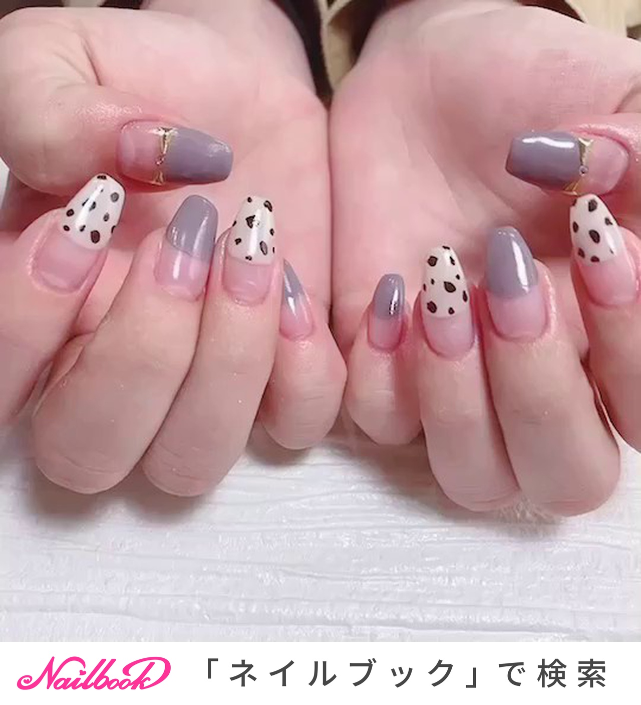 フレンチ/アニマル柄 - enenstyle Porcelarts&Nail  Salonのネイルデザイン[No.6685330]｜ネイルブック