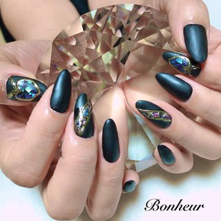 ブラック 黒 かっこいいのネイルデザイン ネイルブック