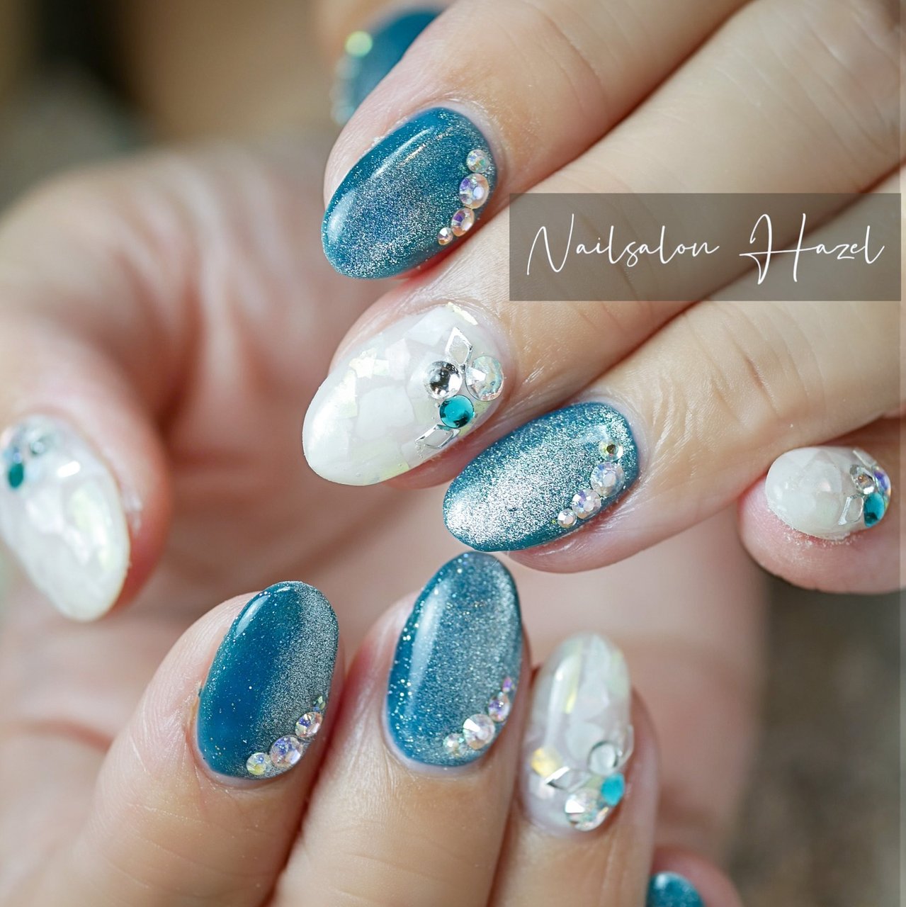 夏/ハンド/シェル/マグネット/ミディアム - Nailsalon_Hazelのネイル
