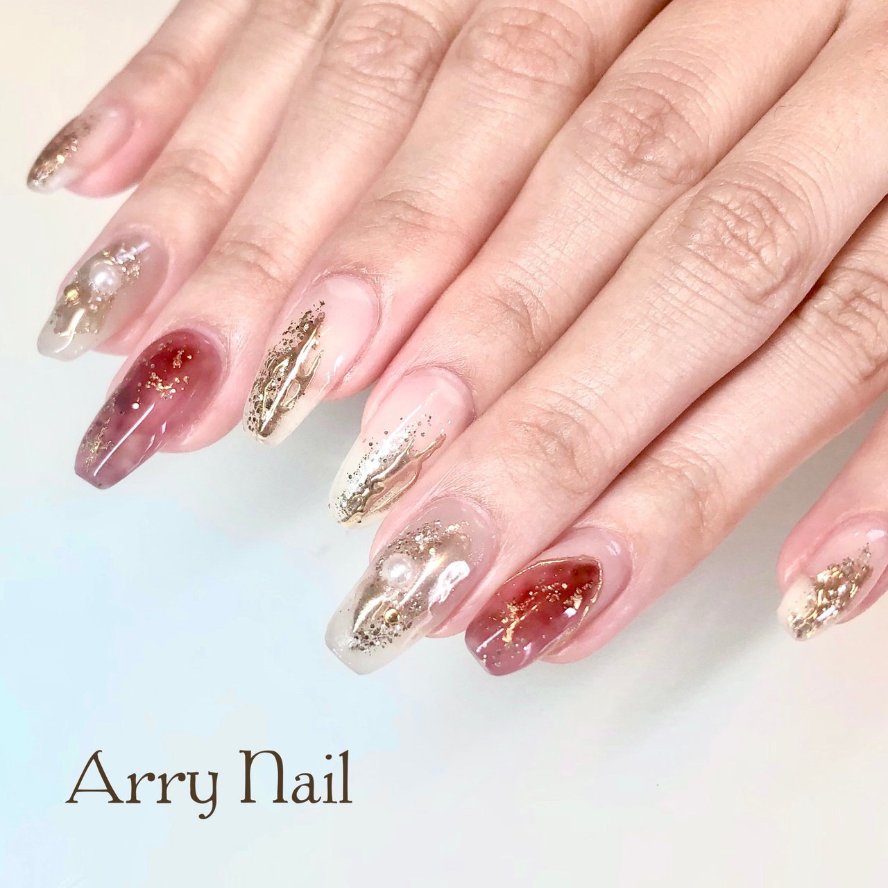 秋 冬 ハンド ホログラム ラメ Arry Nail アリーネイルのネイルデザイン No ネイルブック
