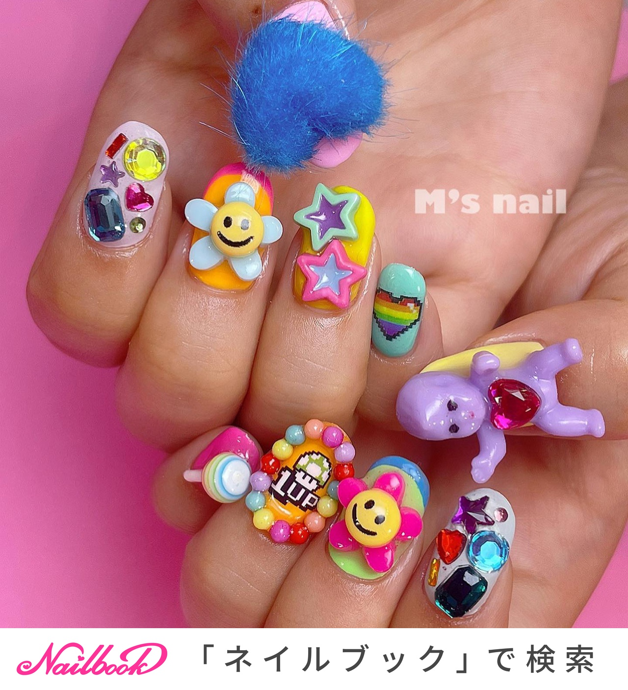 春 夏 秋 冬 ビジュー まるみのネイルデザイン No ネイルブック