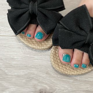 冬 フット ターコイズのネイルデザイン ネイルブック