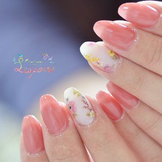 夏 フラワーのネイルデザイン ネイルブック
