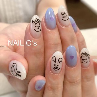 ゆるキャラネイルのネイルデザイン ネイルブック