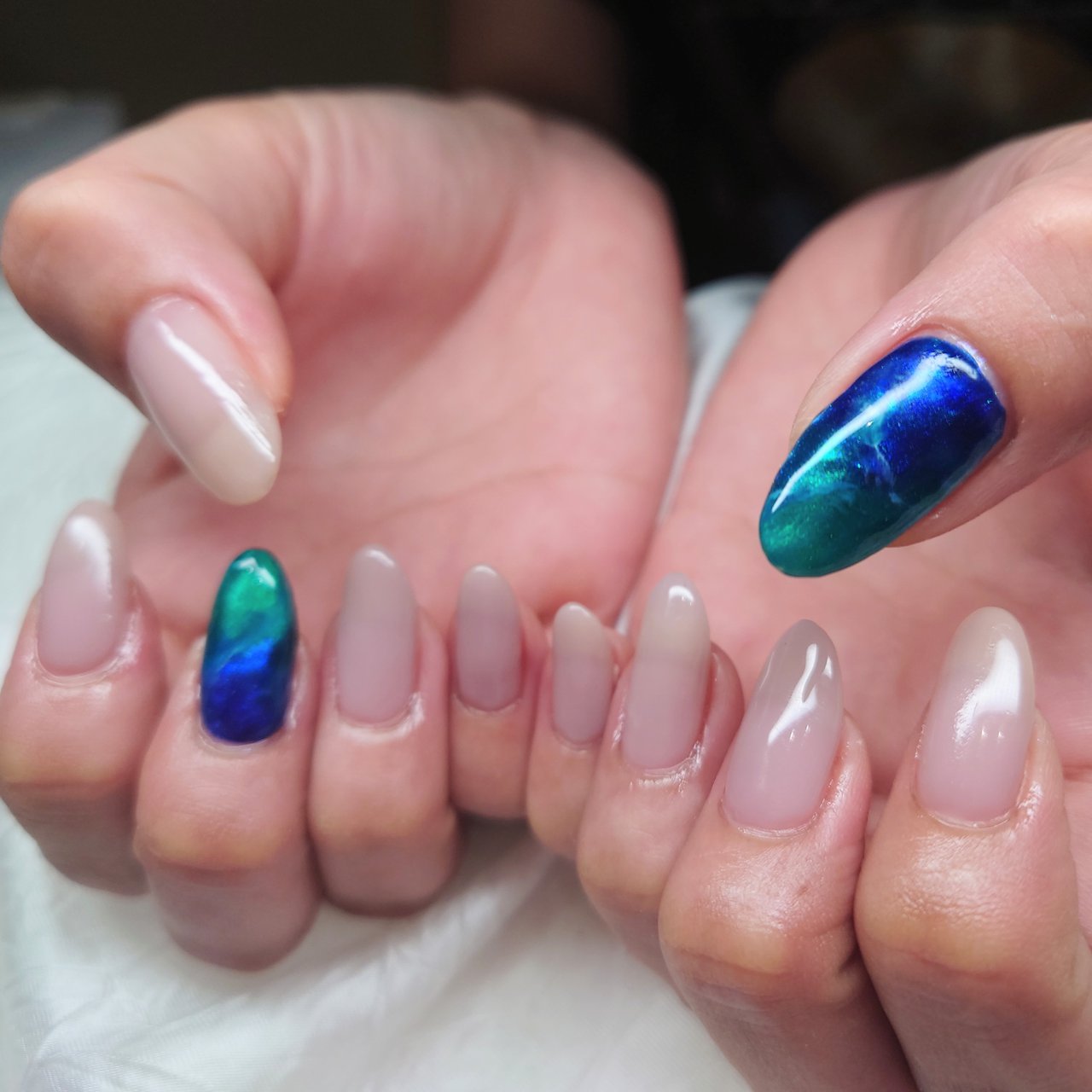 夏 秋 ハンド ワンカラー タイダイ Nail Space Asmyのネイルデザイン No ネイルブック