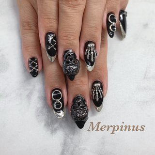 ドクロネイルのネイルデザイン ネイルブック