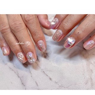 パープル 紫 シルバーネイルのネイルデザイン ネイルブック