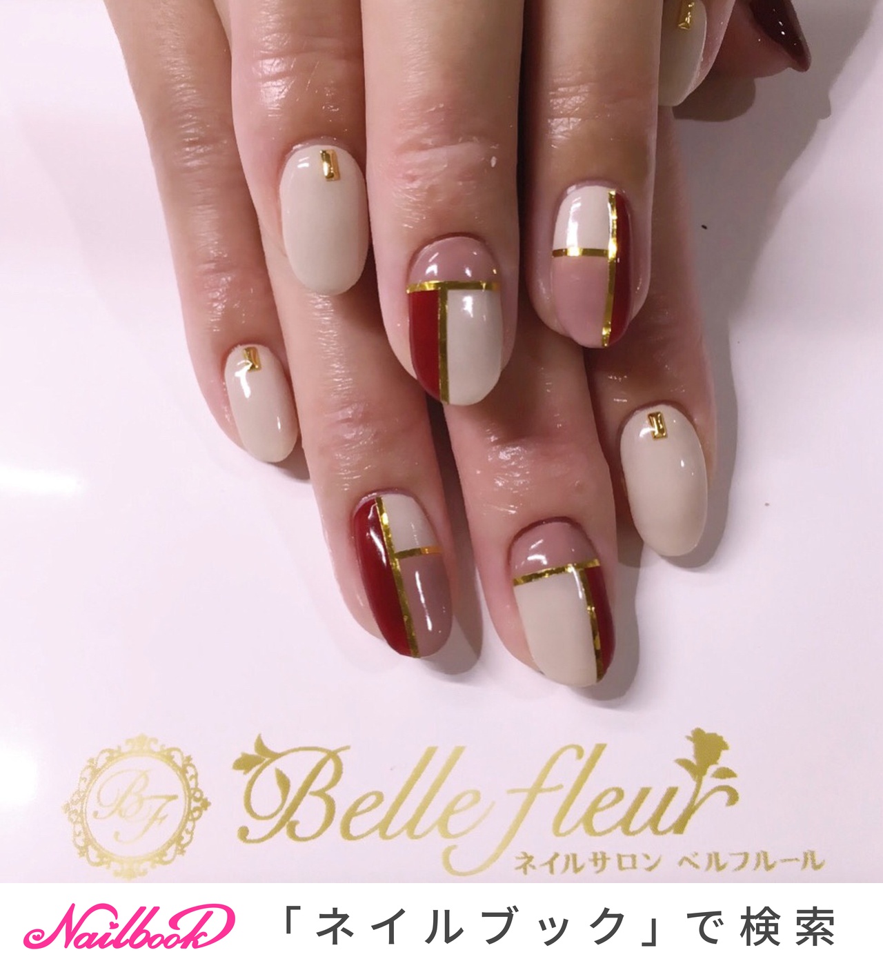 金テープのネイルデザイン ネイルブック