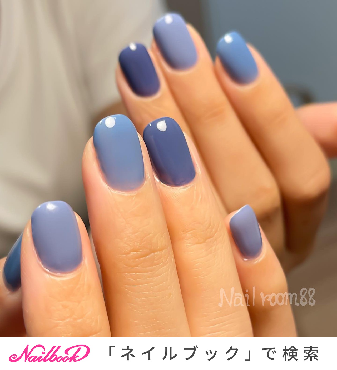 水色/ブルー/ネイビー - 【梅島ネイルサロン】Nail room88のネイル 