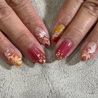 和ネイル 和柄 和風 マットネイルのネイルデザイン ネイルブック