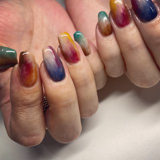 22年 新着順 ぼかしアートのネイルデザイン ネイルブック