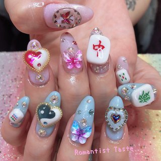 麻雀パーツ【ランダム5個】麻雀パイ ネイルパーツ パーツ 麻雀牌
