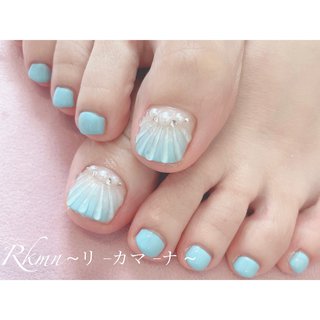 フット 人魚の鱗のネイルデザイン ネイルブック