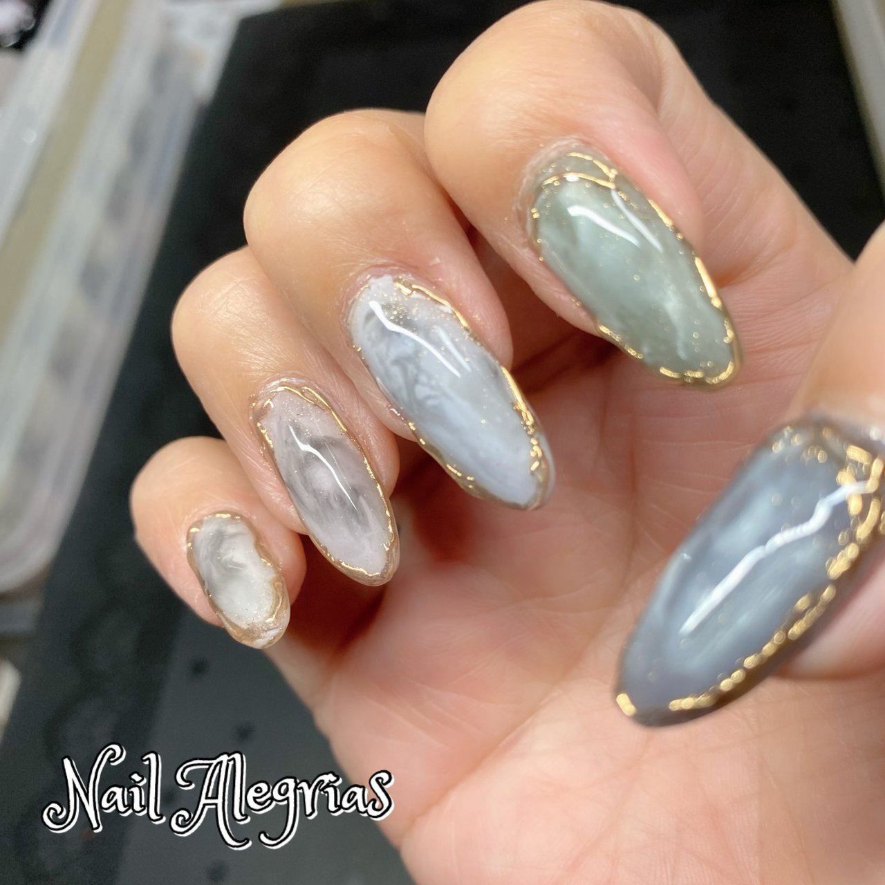 秋 デート 女子会 ハンド 大理石 Nail Alegrias ネイルアレグリアス のネイルデザイン No ネイルブック